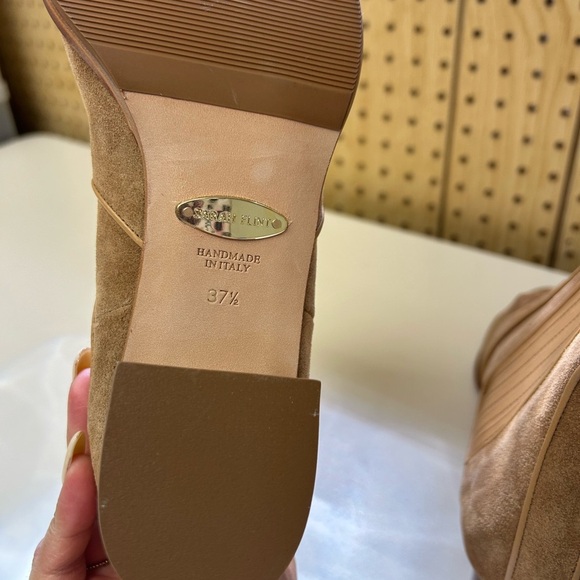 Sarah Flint Camel Ankle Booties Size 7.5 - Picture 8 of 10
